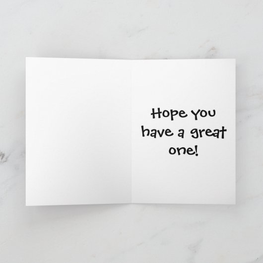 Oranje Tabby Kitten op blauwe verjaardag Kaart (Binnen)