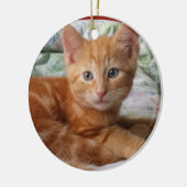 Oranje Tabby Kitten Ornament (Links)