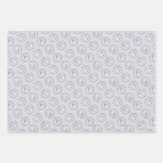 Oranje Tabby Kitten Schilderen Schattigee Originel Inpakpapier Vel (Voorkant)