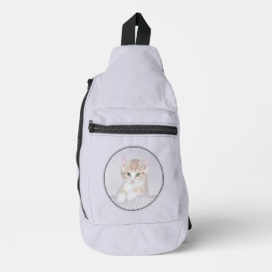 Oranje Tabby Kitten Schilderen Schattigee Originel Sling Bag
