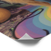 Oranje Tabby Rocker Poster (Hoek)