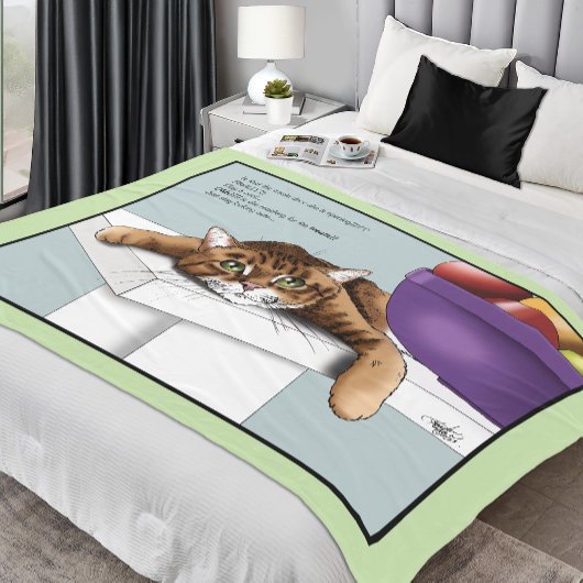 Oranje Tabby Schattigee Treats Fleece Deken