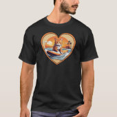 Oranje Tabby Surfkat T-shirt (Voorkant)