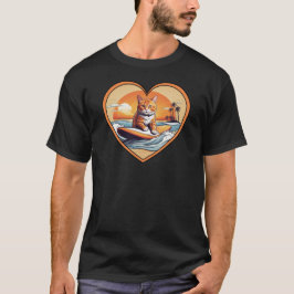 Oranje Tabby Surfkat T-shirt