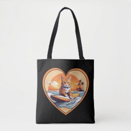 Oranje Tabby Surfkat Tote Bag