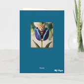 Oranje tabby tulp kaart (Achterkant)