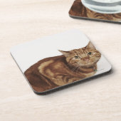 Oranje Tabbykat Drankjes Onderzetter (Linkerzijde)