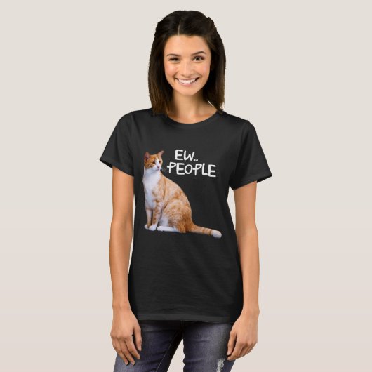 Oranje Tabcat Funny Cat Gezegde Ew T-shirt (Voorkant volledig)