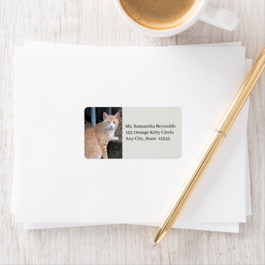 Oranje tablet Adresetiketten Etiket (Insitu)