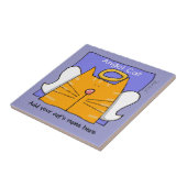 Oranje tablet Cat Angel personaliseren Tegeltje (Zijkant)