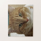 Oranje tablet Cat Jigzaag Puzzle Legpuzzel (Verticaal)