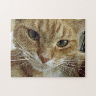 Oranje tablet Cat Jigzaag Puzzle Legpuzzel