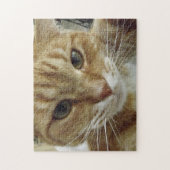 Oranje tablet Cat Jigzaag Puzzle Legpuzzel (Verticaal)