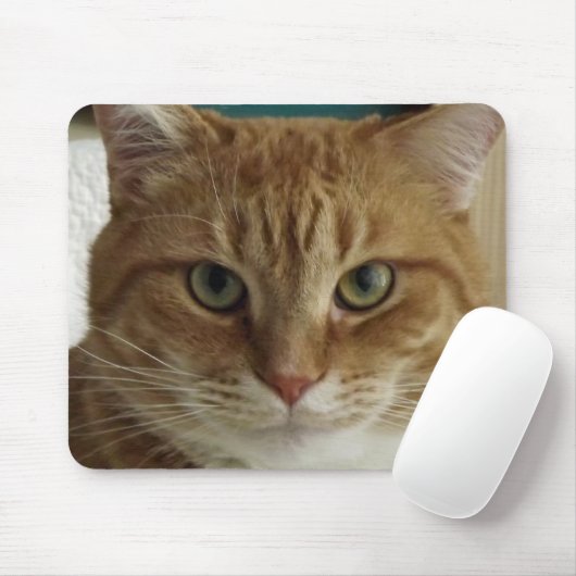 Oranje tablet Cat Mousepad Muismat (Met muis)
