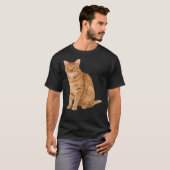 Oranje tablet Cat T-Shirt (Voorkant volledig)