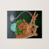 Oranje tablet en dragonfly legpuzzel (Horizontaal)