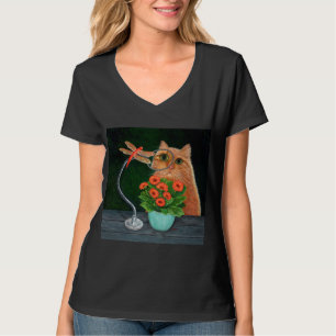 Oranje tablet en dragonfly t-shirt