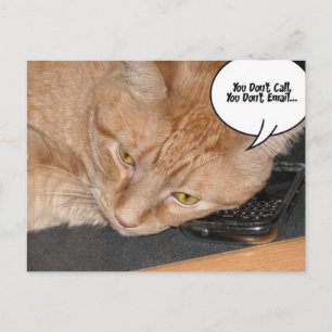 Oranje tablet Humor Briefkaart