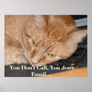 Oranje tablet Humor Poster