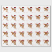 Oranje tablet in kerstmis cadeaupapier (Vlak)