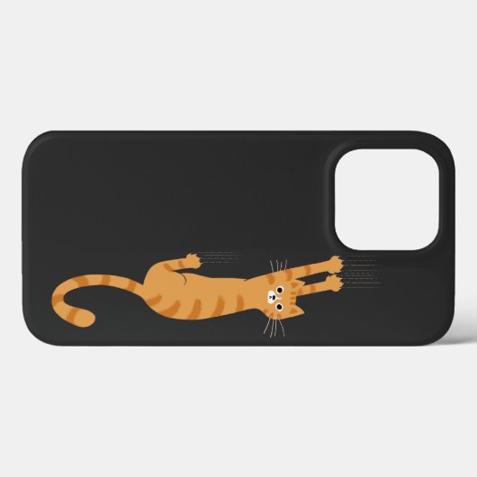 Oranje tablet ingeschakeld | Funny Striped Cat Case-Mate iPhone Case (Achterkant (horizontaal))