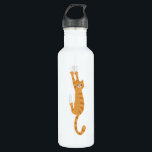 Oranje tablet ingeschakeld | Funny Striped Cat Waterfles<br><div class="desc">Blijf gehydrateerd en verminder het plastic afval met deze koele kat herbruikbare waterfles. Deze funky waterfles maakt een speciaal cadeau voor kattenliefhebbers. Bezoek de Doodle World van Jenn voor meer griezelige dierlijke design en meer producten met deze grappige oranje tabby kat. Een origineel ontwerp van Jenn Inashvili.</div>
