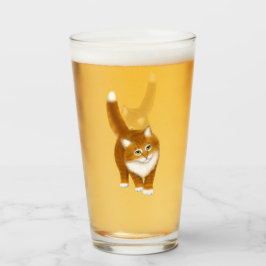 Oranje tablet Kat Glass Tumbler