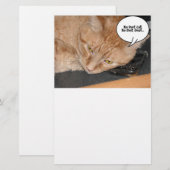 Oranje tablet Kat Ontbrekend u Briefpapier (Voorkant / Achterkant)