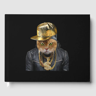 Oranje tablet katrol als Hip Hop Artist Gastenboek