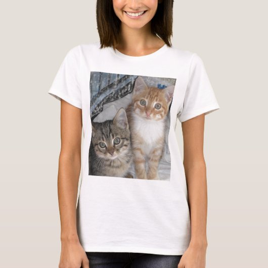 Oranje tablet Kittens T-shirt (Voorkant)