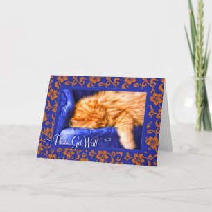 Oranje tablet krijgt een goed idee voor de kattenk kaart