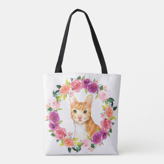 Oranje tablet met Floral Wreator Canvas tas (Achterkant)