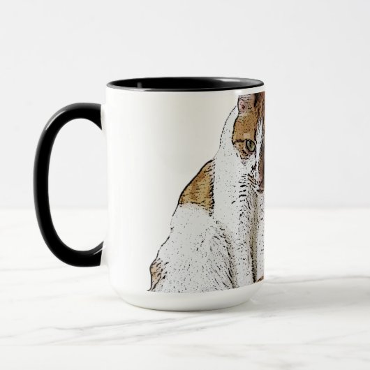 Oranje tablet mok (Links)