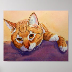 Oranje tablet poster