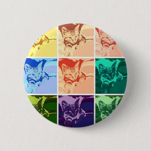 Oranje tablet ronde button 5,7 cm