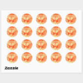 Oranje tablet ronde sticker (Vel)