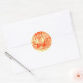 Oranje tablet ronde sticker (Envelop)