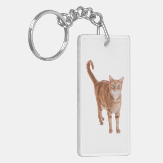 Oranje tablet sleutelhanger (Voorkant Links)