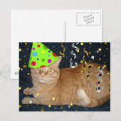 Oranje tablet van Birthday Party Briefkaart (Voorkant / Achterkant)