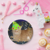 Oranje tablet van Birthday Party Papieren Bordje (Feest)