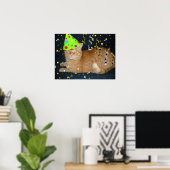 Oranje tablet van Birthday Party Poster (Thuiskantoor)