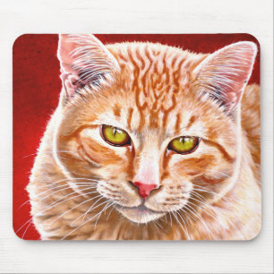 Oranje tabletschildering muismat