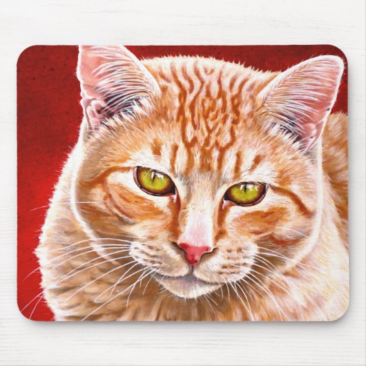 Oranje tabletschildering muismat (Voorkant)