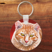 Oranje tabletschildering sleutelhanger (Voorkant)