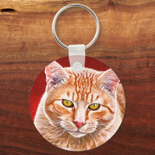 Oranje tabletschildering sleutelhanger (Voorkant)