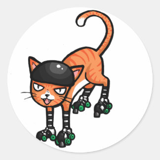 Oranje tabletten op rollen ronde sticker