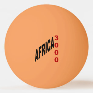 Oranje tafeltennistafel 3sterren AFRICA 3000 Pingpongbal