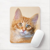 Oranje tafeltje kitten muismat (Met muis)