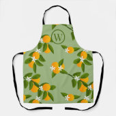 Oranje takken Fruit Patterned Schort (Voorkant)