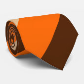 Oranje Tan en bruin Stropdas (Opgerold)